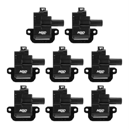 MSD Blaster Ignition Coil, GM LS1/LS6, Black 8-Pack | 826283
