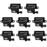 MSD MSD Ignition Coil - Blaster Series - L-Series Truck Engine - Black - 8-Pack 826483