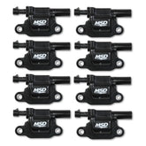 MSD MSD Ignition Coil - Blaster Series - Gen V GDI Engine - Black - 8-Pack - Square 826683