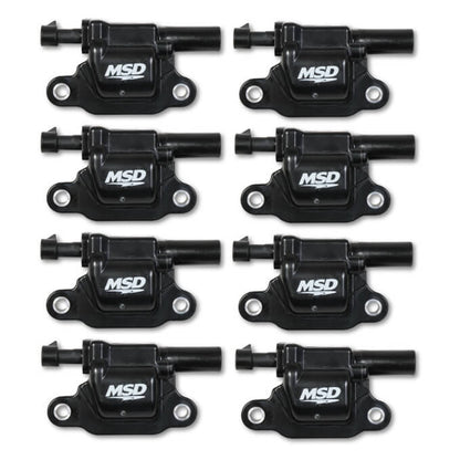 MSD Blaster Ignition Coil, GM Gen V GDI, Black 8-Pack Square | 826683