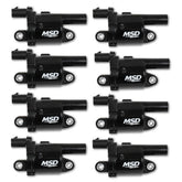 MSD MSD Ignition Coil - Blaster Series - Gen V GDI Engine - Black - 8-Pack- Round 826883