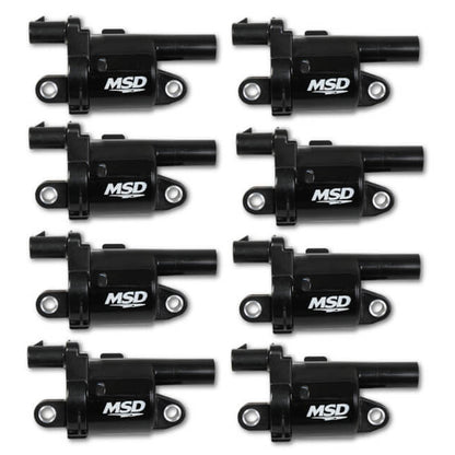 MSD Blaster Ignition Coil, GM Gen V GDI, Black 8-Pack Round | 826883