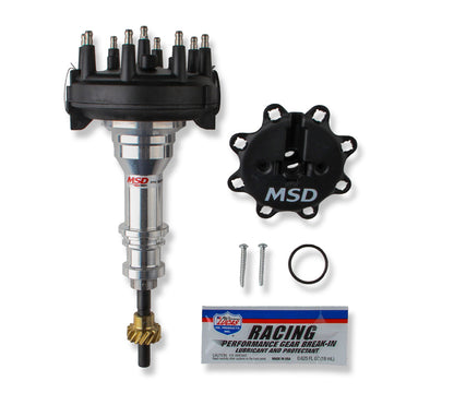 MSD Ford 289/302 Crank Trigger Distributor, Black, Bronze Gear | 83795