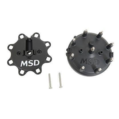 MSD Ford HEI Distributor Cap, Black, Fits 1972-1997 255-460ci V8 | 84083