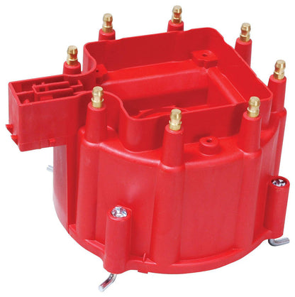 MSD GM HEI Distributor Cap, Red, Screw/Bolt-On | 8411