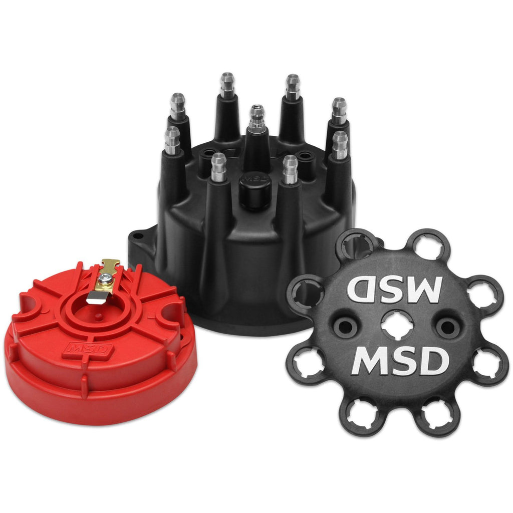 MSD Distributor Cap & Rotor Kit Small Diameter Black 84317