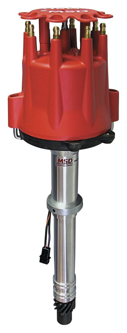MSD Chevy Extra Tall Slip Collar Pro-Billet Distributor, 3in Adjustment | 8547