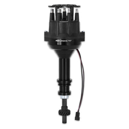 MSD Black Ford 351C-460 Pro-Billet Distributor, Small Diameter, Iron Gear, CARB Legal | 85773