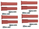 MSD Pro Race Spark Plug Boot & Terminal Kit, Straight, Red, Set of 8 8854