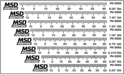 MSD Timing Tape Set, Harmonic Balancer 5.25"-8.00" Diameter, 8 Tapes | 8985
