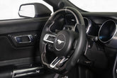 Steering Wheel Carbon Fiber with Leather Grips 2018-2023 Ford Mustang Drake Muscle Cars