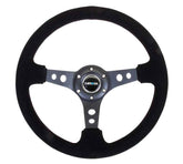 Steering Wheel 350mm 3in Dish Black Suede RST-006-S
