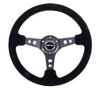 Steering Wheel 350mm 3in Dish Black Suede RST-006-S