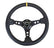 Steering Wheel 350mm 3in Dish Black LeatherYlwStr RST-006BK-Y
