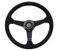 Steering Wheel 350mm 1.5 in Dish Black Alcantara RST-037MB-SA