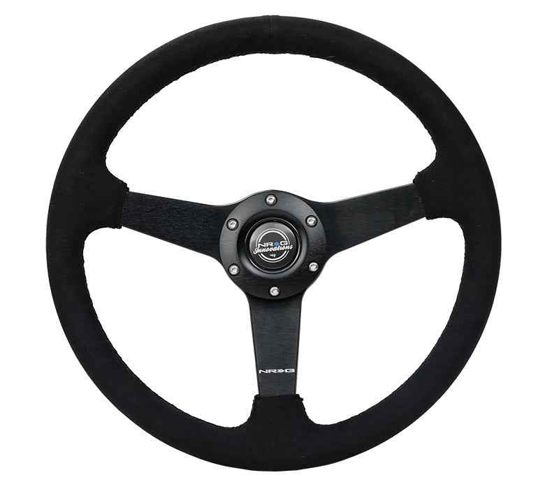 Steering Wheel 350mm 1.5 in Dish Black Alcantara RST-037MB-SA