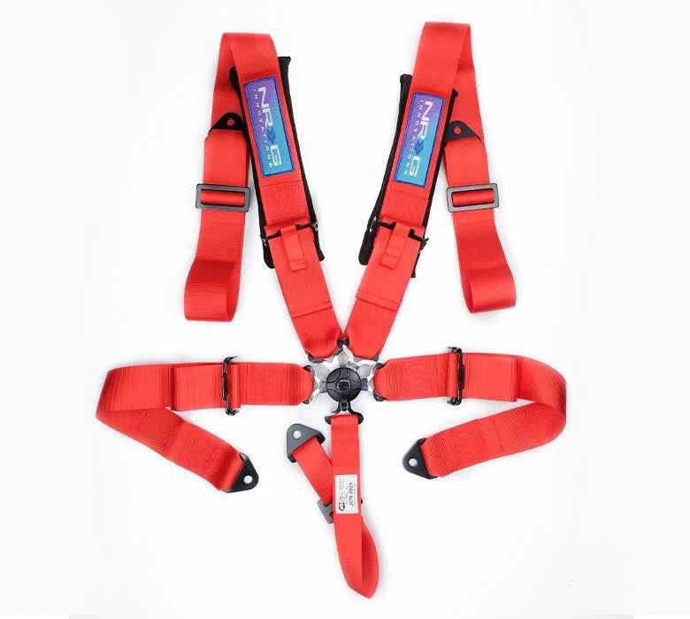 Harness 5pt Camlock Red w/Pads SFI 16.1 SBH-B6PCRD
