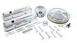 Proform Engine Dress-Up Kit; Chrome w/Red Chevy Logo; Fits SB Block Chevy Engines 141-900