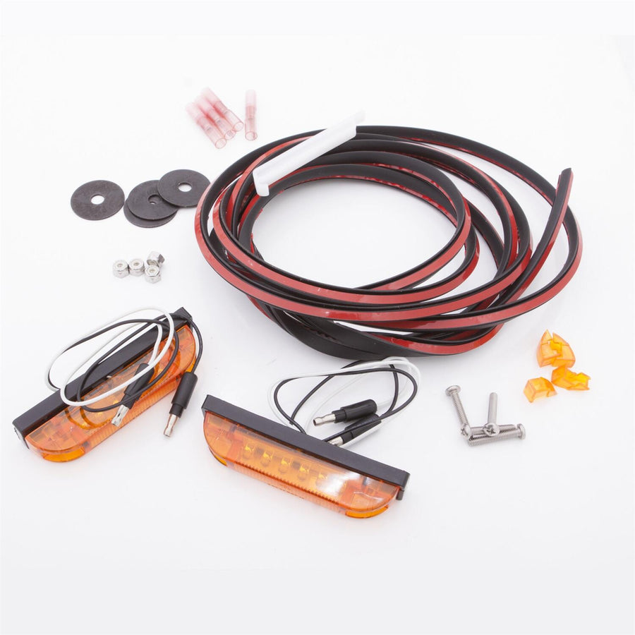 Wire LED Marker Light Kit For Flat Style Fender Flares 2007-2018 Jeep Wrangler Bushwacker
