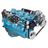CVF Racing Polished Pontiac serpentine conversion kit, A/C, Power Steering & Alternator, PONT-SERPENTINE-AC-EWP