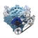 CVF Racing Polished Pontiac serpentine conversion kit, Power Steering & Alternator, PONT-SERPENTINE-PS-EWP