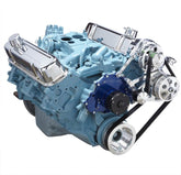 CVF Racing Polished Pontiac serpentine conversion kit, Power Steering & Alternator, PONT-SERPENTINE-PS-EWP