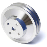 CVF Racing polished Pontiac 2-groove pulley kit, high flow, PONT2KIT-HF