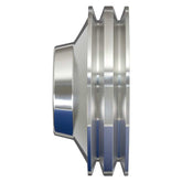 CVF Racing polished Pontiac 2-groove water pump pulley, PONT2WP-S