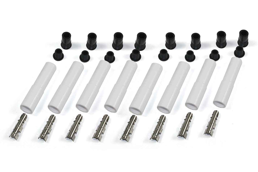 Ceramic Spark Plug Boot Kit Straight 8pk White 8502HT-8
