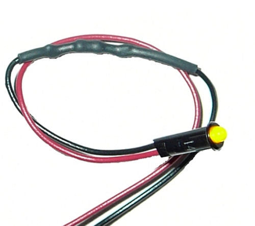 Painless Wiring LED Dash Indicator Light; 1/8 in.; Amber; 80200