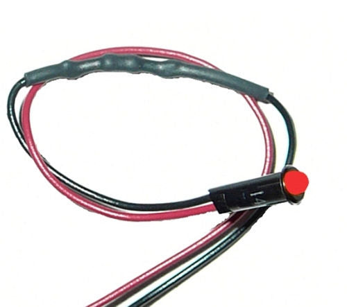 Painless Wiring LED Dash Indicator Light; 1/8 in.; Red; 80201