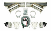 Pypes Performance exhaust Dual Electric Exhaust Cutout 3in w/Y-Pipes HVE10K3