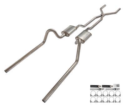 Pypes Street Pro Crossmember-Back Exhaust System with H-Pipe 2.5in | 1966-71 Ford Fairlane | SFF41S