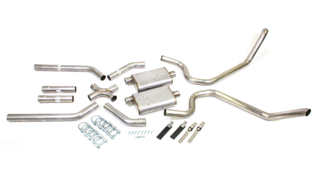 Pypes Street Pro Header-Back Exhaust System with X-Pipe 2.5in | 1965-1970 GM B-Body | SGB10S