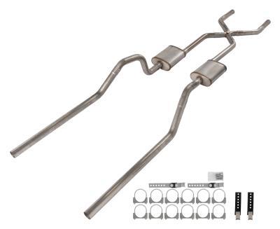 Pypes Street Pro Crossmember-Back Exhaust System 2.5in | 1965-70 Chevrolet Impala X-Pipe | SGB15S