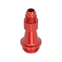Quick Fuel -6 AN Extended Fuel Inlet Fitting (Red) | -6 AN, 7/8-20 Bowl Thread, Red, Extended | 19-6QFT