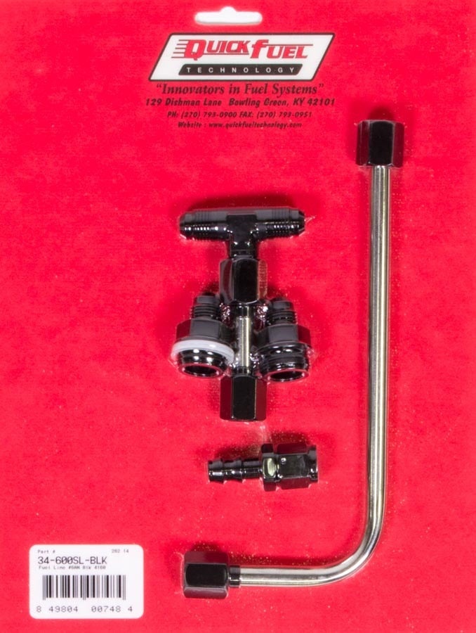 Quick Fuel Technology Dual Feed Fuel Line Kit - Slayer Carbs -6an 34-600SL-BLKQFT