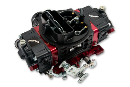 Quick Fuel Brawler Street 650 CFM 4150 Carburetor | Mechanical Secondary, Electric Choke, Black / Red Anodized | BR-67318