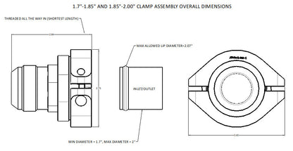 CVF Racing clamp-on compression -AN radiator and water pump fitting kit, RAD-AN-KIT