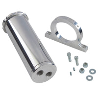 CVF Racing polished billet remote power steering reservoir with mounting bracket, REMOTE-PS-RES