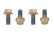 Transmission Bolt Kit Chevrolet 1/2 13 x 1 1/4 Inch Grade 8 hex flange head hex bolts with thread locker Set of 4 Quick Time