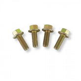 Transmission Bolt Kit Ford and Mopar 7/16 14 x 1 1/4 inch Grade 8 hex flange head hex bolts with thread locker Set of 4 Quick Time