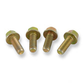 Transmission Bolt Kit Ford and Mopar 7/16 14 x 1 1/4 inch Grade 8 hex flange head hex bolts with thread locker Set of 4 Quick Time