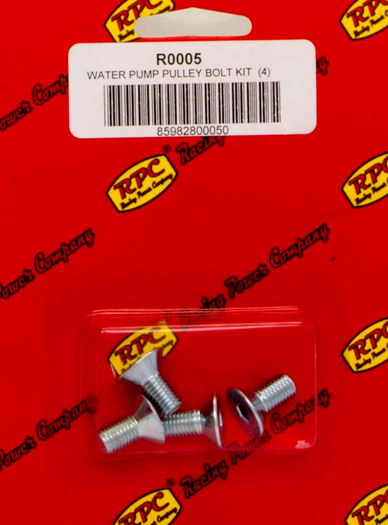 Racing Power Company Bolt Kit For SBC/BBC Alum LWP Pulley 4pk R0005