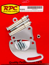 Load image into Gallery viewer, Racing Power Company SBC Saginaw Power Steer Bracket Lwp Chrome R3830