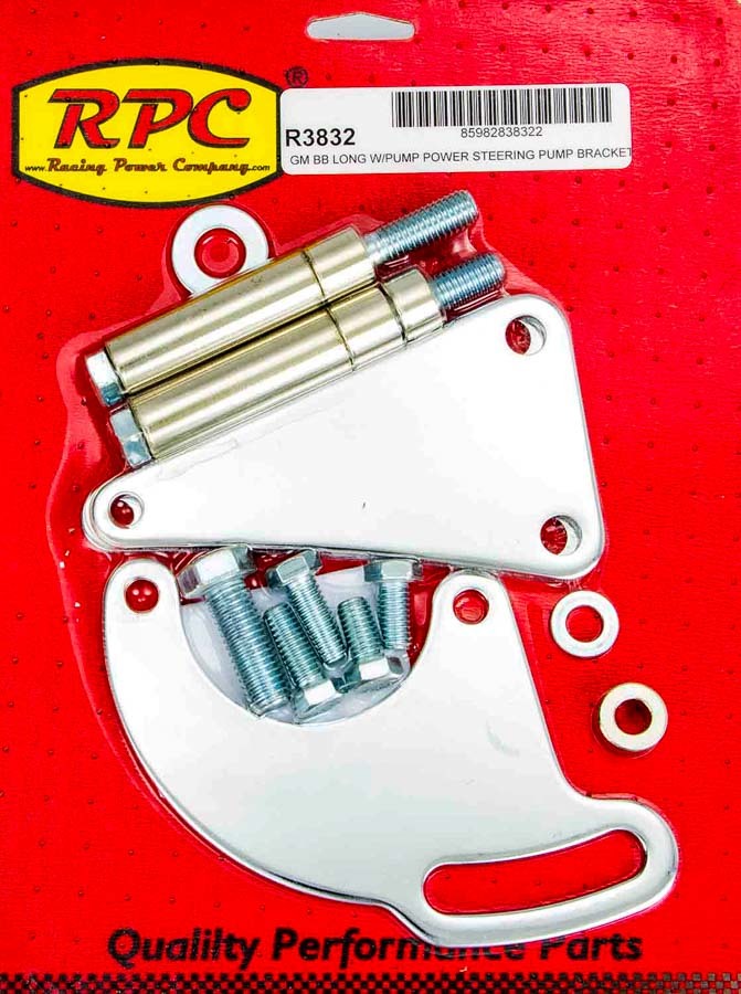 Racing Power Company BBC Saginaw Power Steer Bracket Lwp Chrome R3832