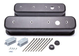 Racing Power Company Black Aluminum SBC Valve Covers Center Bolt R6146-1BK