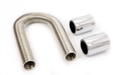 Racing Power Company 24in Stainless Hose Kit w/Chrome Ends R7305