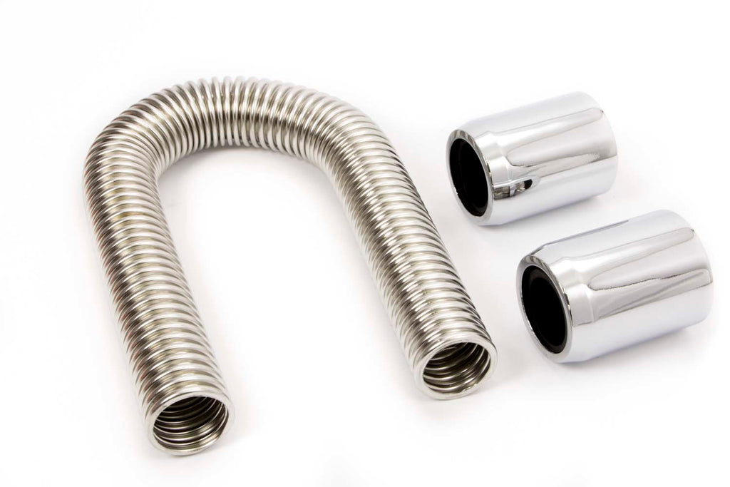 Racing Power Company 36in Stainless Hose Kit w/Chrome Ends R7308