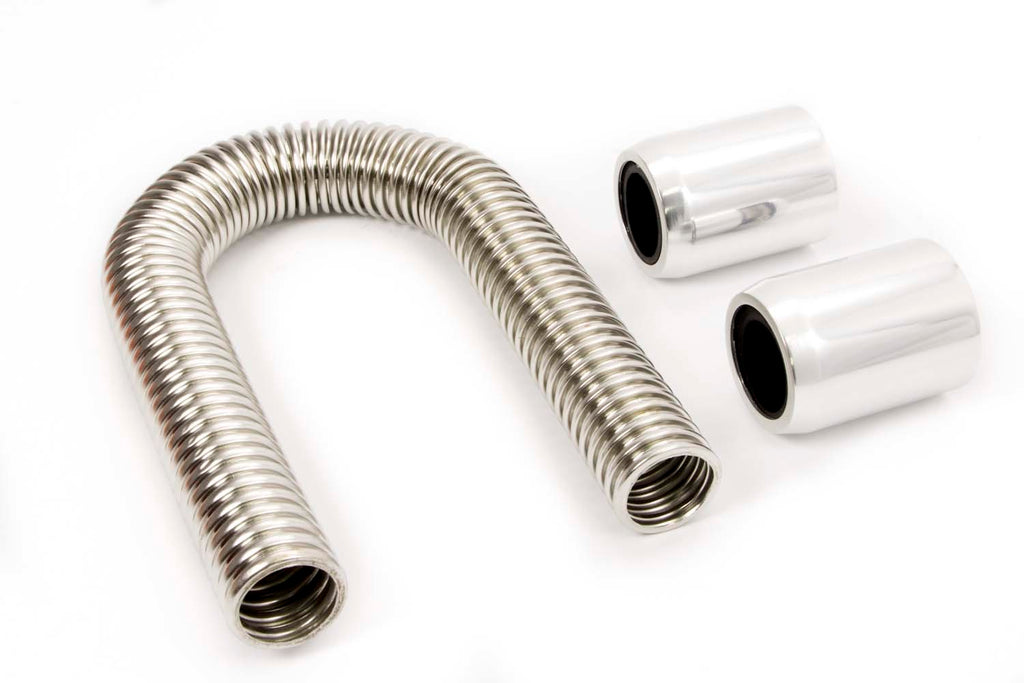 Racing Power Company 48in Stainless Hose Kit w/Polished Ends R7310